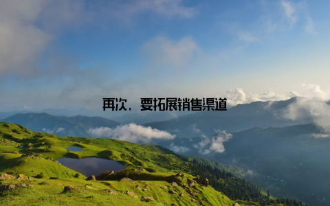 再次, 要拓展销售渠道