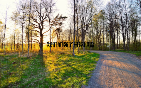 我们加强了日常巡查