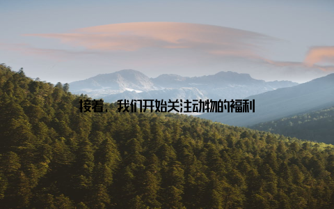 接着, 我们开始关注动物的福利