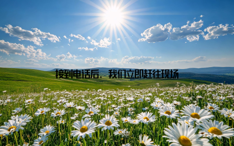 接到电话后, 我们立即赶往现场