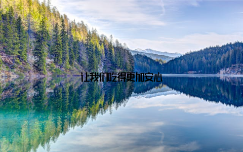 让我们吃得更加安心