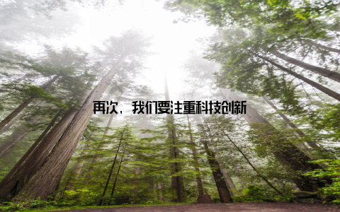 再次, 我们要注重科技创新