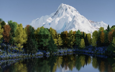 但我知道, 这只是一个开始