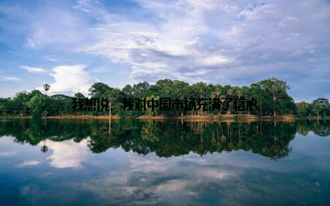 我想说, 我对中国市场充满了信心