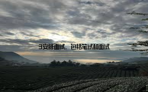 3安排面试, 包括笔试和面试