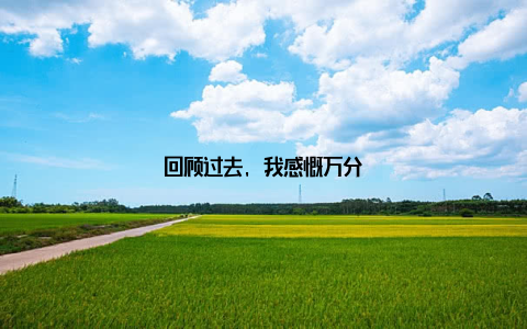 回顾过去, 我感慨万分