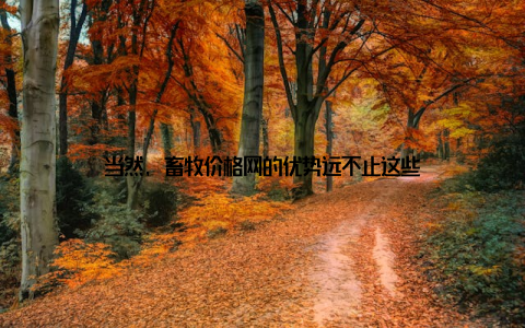 当然, 畜牧价格网的优势远不止这些