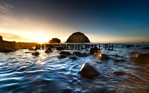 我们要说的就是我们的线上平台