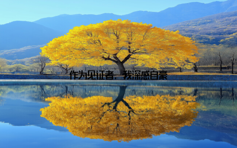 作为见证者, 我深感自豪