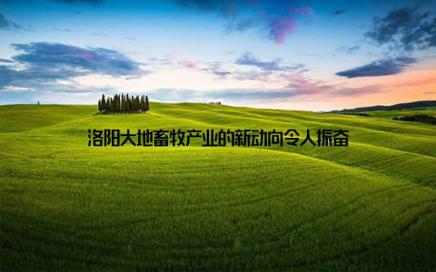 洛阳大地畜牧产业的新动向令人振奋