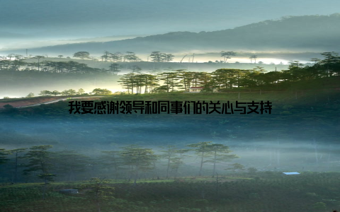 我要感谢领导和同事们的关心与支持