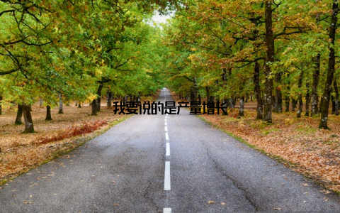 我要说的是产量增长