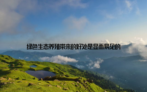 绿色生态养殖带来的好处是显而易见的