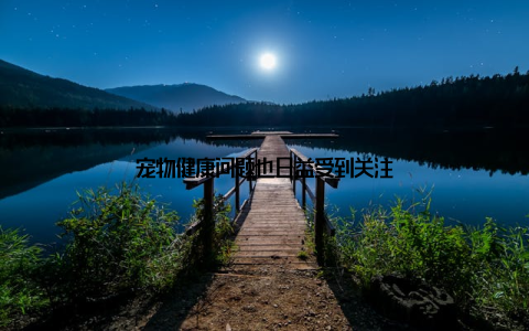 宠物健康问题也日益受到关注