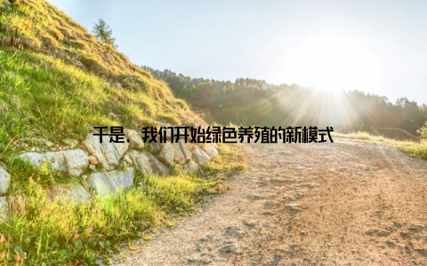 于是, 我们开始绿色养殖的新模式