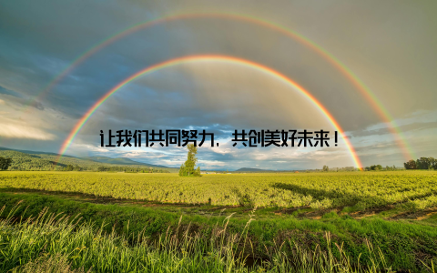 让我们共同努力, 共创美好未来!