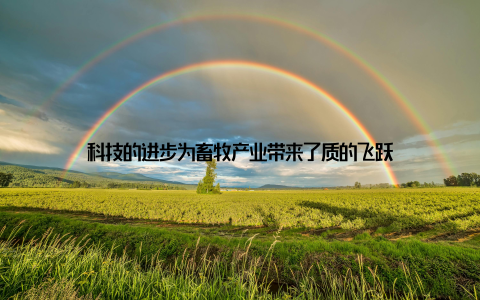 科技的进步为畜牧产业带来了质的飞跃