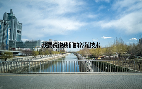 我要说说我们的养殖技术