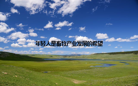 年轻人是畜牧产业发展的希望