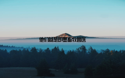 他们就是即墨畜牧兽医